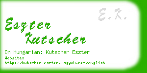 eszter kutscher business card